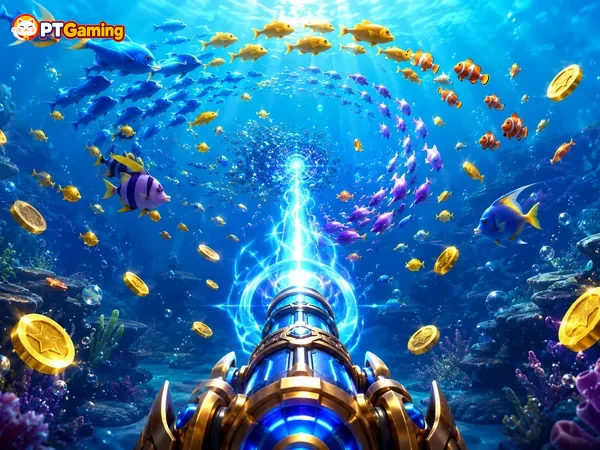 A calm, scenic view of the Relax Fishing game at PTGAMING